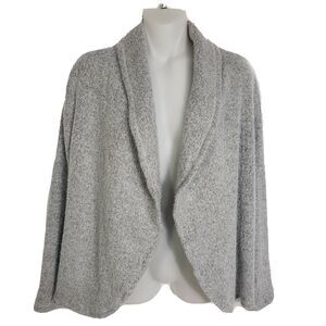 LOFT Outlet Womens Open Front Cardigan Knit Shawl Size Small Gray Sweater